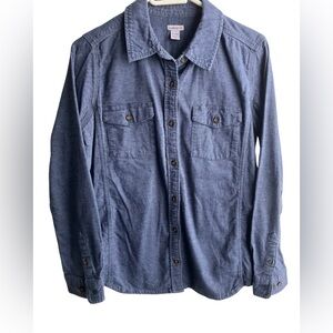Carhartt chambray button down ladies denim medium